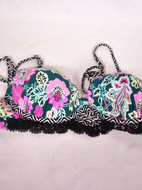 Time & Tru Women's Swimsuit Top Bikini Size Large 12/14